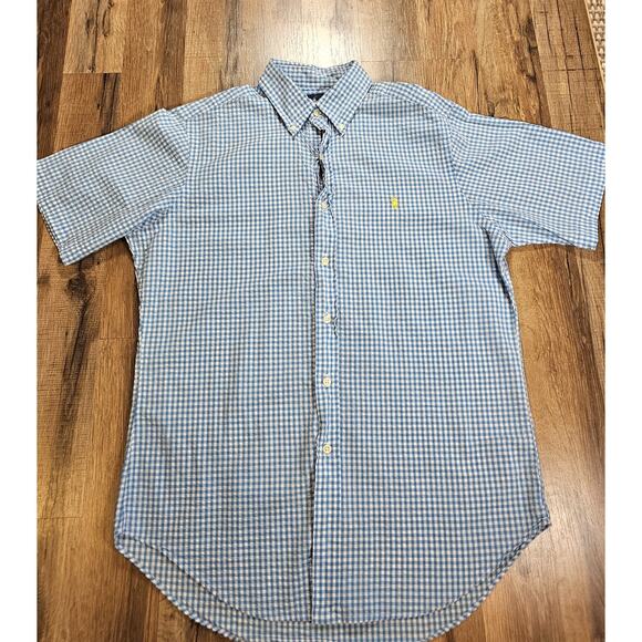 Ralph Lauren Other - Ralph Lauren Gingham Seersucker Short Sleeve Shirt Men's Size M Classic Fit